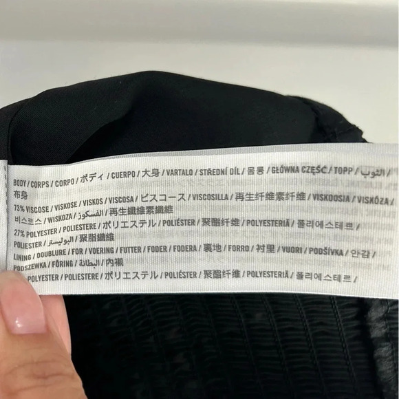 Abercrombie & Fitch | Black Lace Satin Tank size medium - Picture 7 of 7